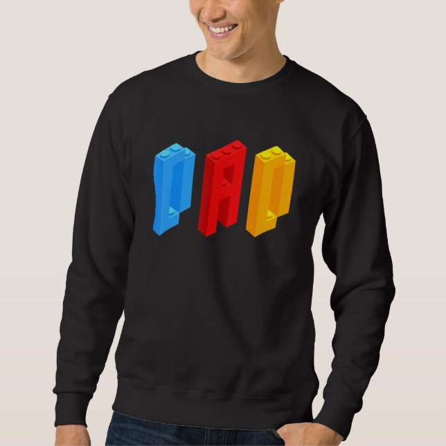 Sweatshirt Blocks Master Papa Brick Builder Cool Builder Papa (Devant)