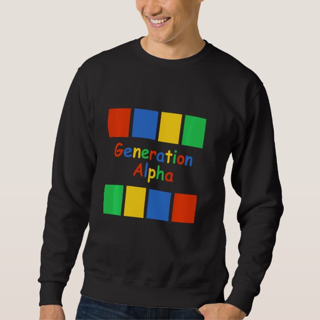 Sweatshirt Blocs de couleur Alpha de génération (Devant)