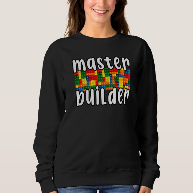 Sweatshirt Blocs Générateur de briques Générateur maître (Devant)