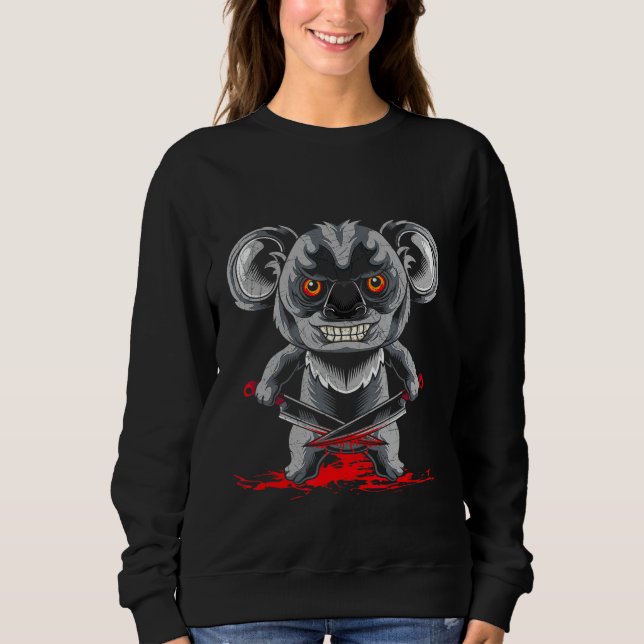 Sweatshirt Bloody Dagger Horreur Halloween Koala (Devant)