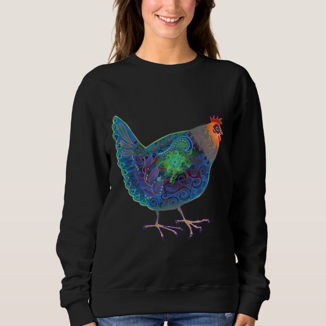 Sweatshirt Blue Chicken   (Devant)