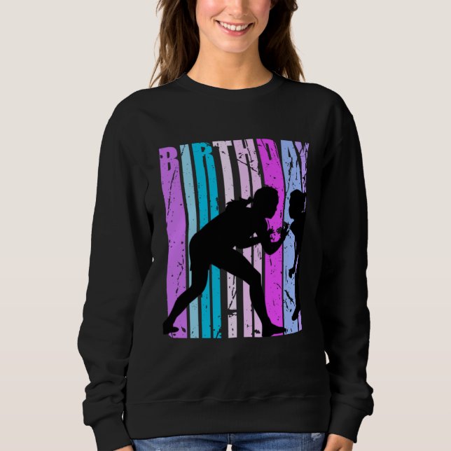 Sweatshirt Blue Girls Wrestling Wrestler Womens Grandaughter  (Devant)