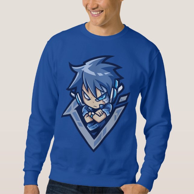 Sweatshirt Blue hair boy (Devant)