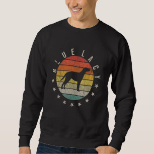 Sweatshirt Blue Lacy Paw Vintage Retro Papa Maman Femme Pet