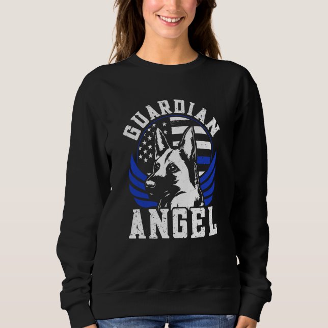 Sweatshirt Blue Line K9 Police Dog Guardian Angel K9 Police O (Devant)