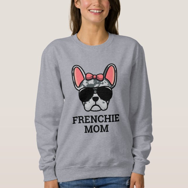 Sweatshirt Blue Merle Femme French Bulldog Frenchie Chien Mam (Devant)