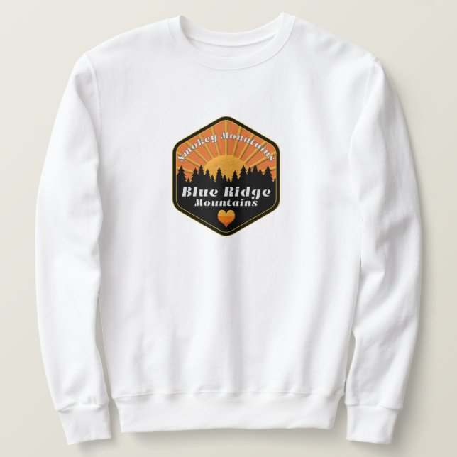 Sweatshirt Blue Ridge Mountains Smokey Mountains (Design devant)
