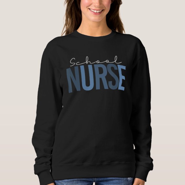 Sweatshirt Blue School Nurse Appreciation Nursing Nurse Day   (Devant)