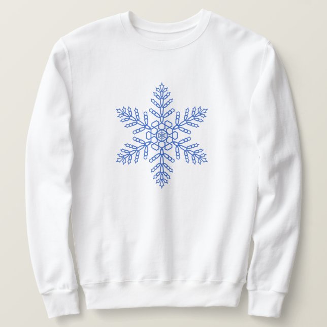 Sweatshirt Blue Snowflake (Design devant)