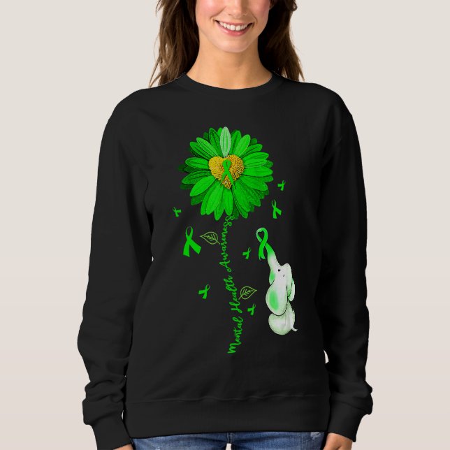 Sweatshirt Blue Sunflower Elephan Outdoor Propage Santé menta (Devant)