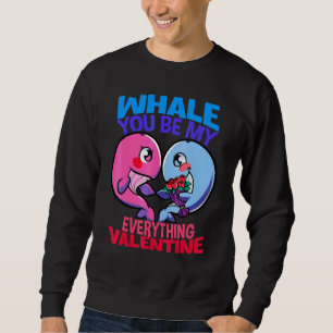 Sweatshirt Blue Whale Dating Mates Tu Es Mon Tout Vale