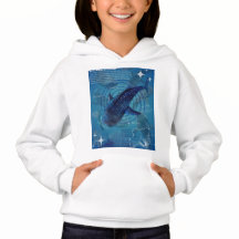  Sweatshirt Blue Whale imprimé des deux côtés 