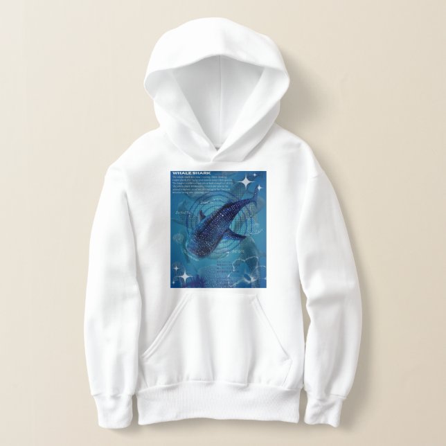  Sweatshirt Blue Whale imprimé des deux côtés  (Poser)