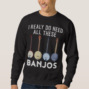 Sweatshirt Bluegrass Banjo Country Music Strand Banjo
