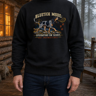 Sweatshirt Bluetick Coonhound drôle fonctionnant à l'odorat
