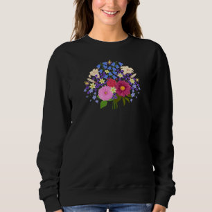 Sweatshirt Blumenstrauss Noir