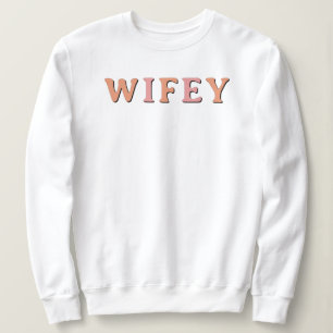 Sweatshirt Blush à thème des années 70 et Wifey orange