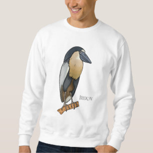 Sweatshirt Boat-billed heron bird cartoon
