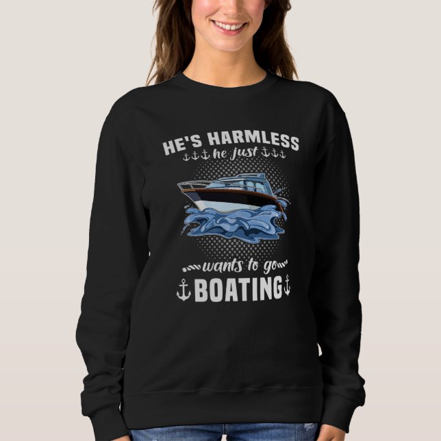 Sweatshirt Boat Sports Boat Captain's Hat Sailing Boat Motor  (Devant)