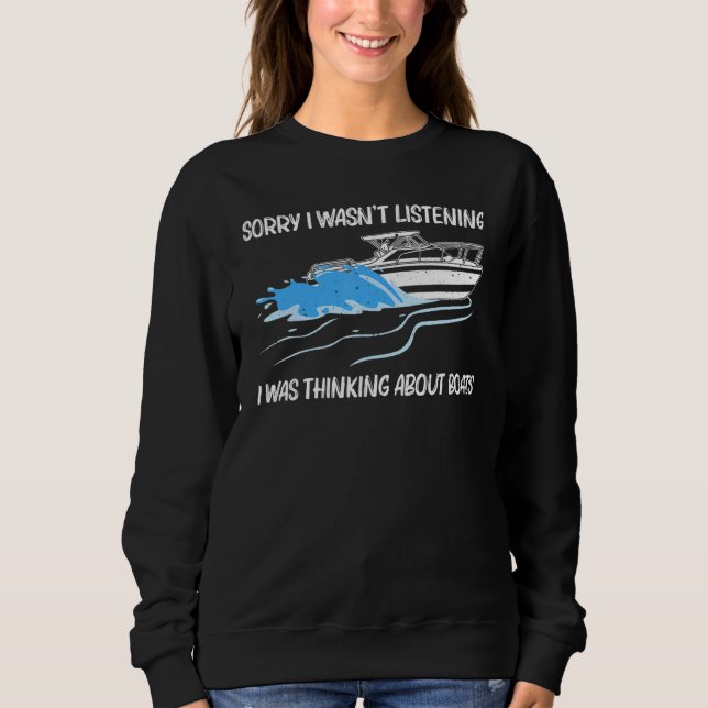 Sweatshirt Boating For Men Women Boat Captain Boater Pontoon (Devant)