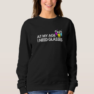 Sweatshirt Boba Bubble Tea À Mon Âge J'Ai Besoin De Lunettes