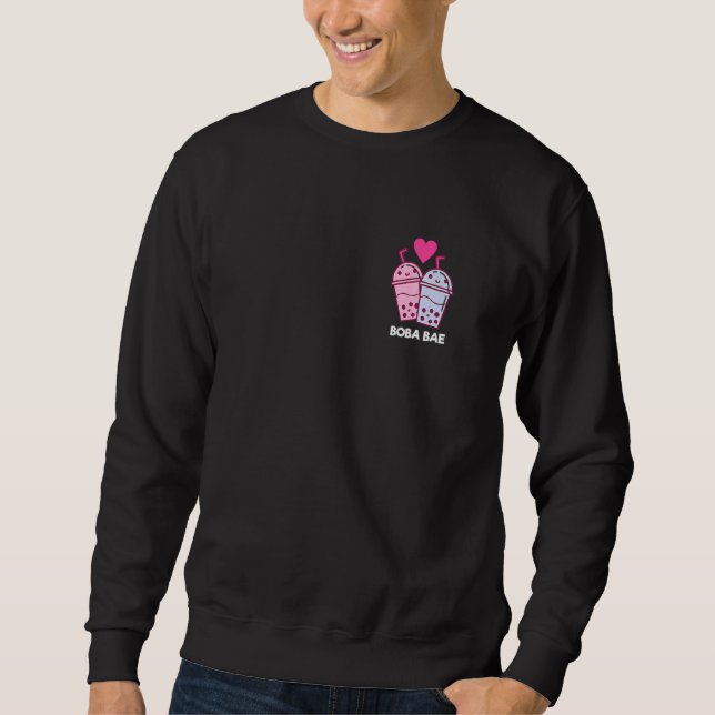 Sweatshirt Boba Deux Baes Poche Buble Thé Boba Couple Drinki (Devant)