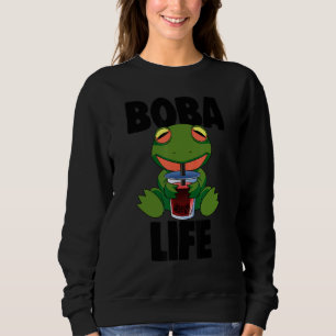 Sweatshirt Boba Life Frog Femmes Aiment Boba Tea