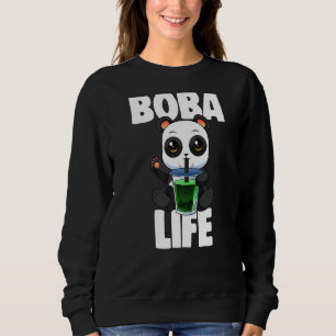 Sweatshirt Boba Life Petite Panda Femmes Aime Boba Tea