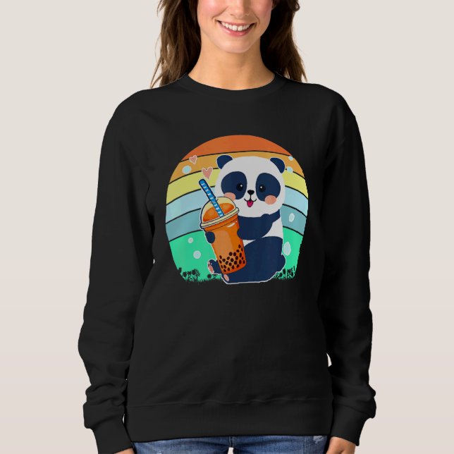 Sweatshirt Boba Tapioca Perles Bubble Lait Thé Boire Panda R (Devant)