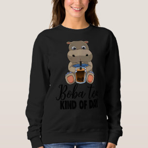 Sweatshirt Boba Tea Une Sorte De Jour Hippo Boba Femmes Boba