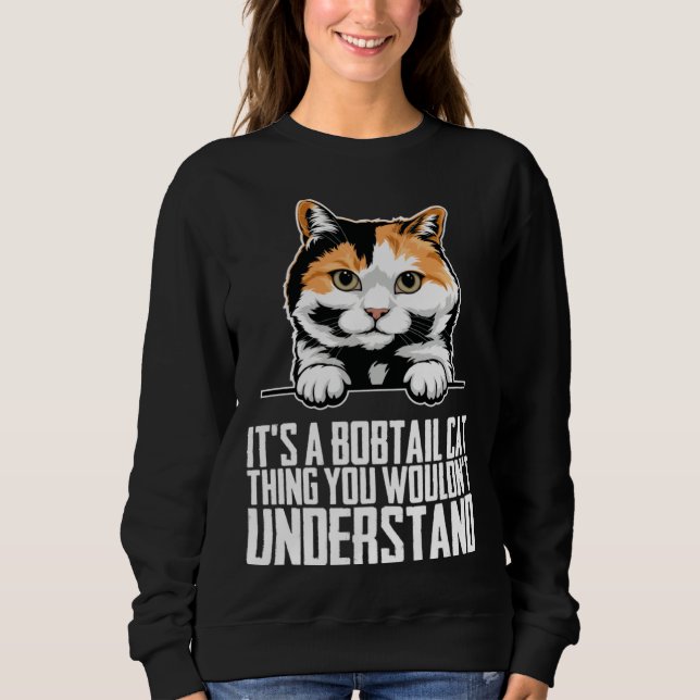 Sweatshirt Bobtail cat  Bobtail mom  Bobtail dad  1 (Devant)