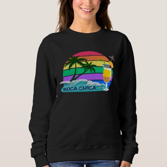 Sweatshirt Boca Chica Palms Dominican Republic Caribbean  Sou (Devant)