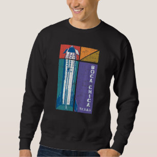 Sweatshirt Boca Chica Texas Starship Cool Retro 1