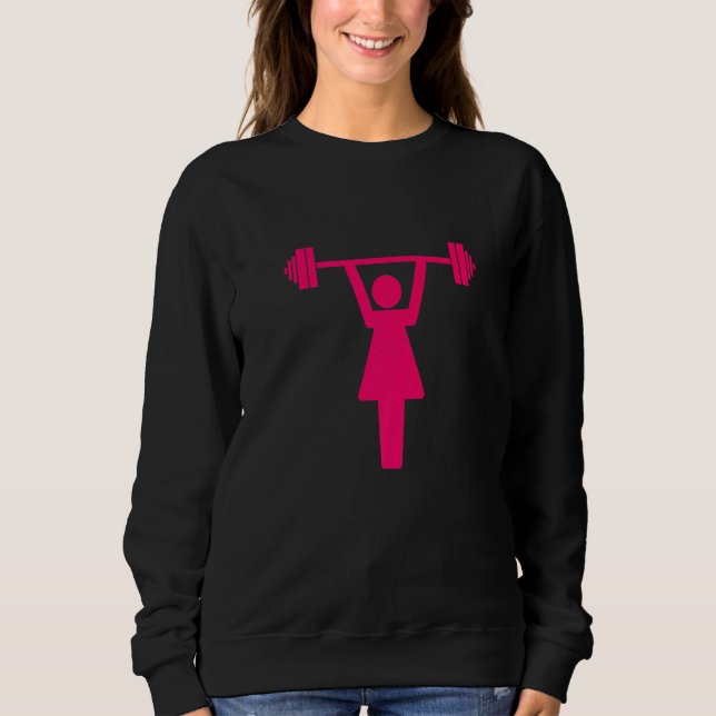 Sweatshirt Bodybuilder Motivation Barbell Femmes Poids Liftin (Devant)