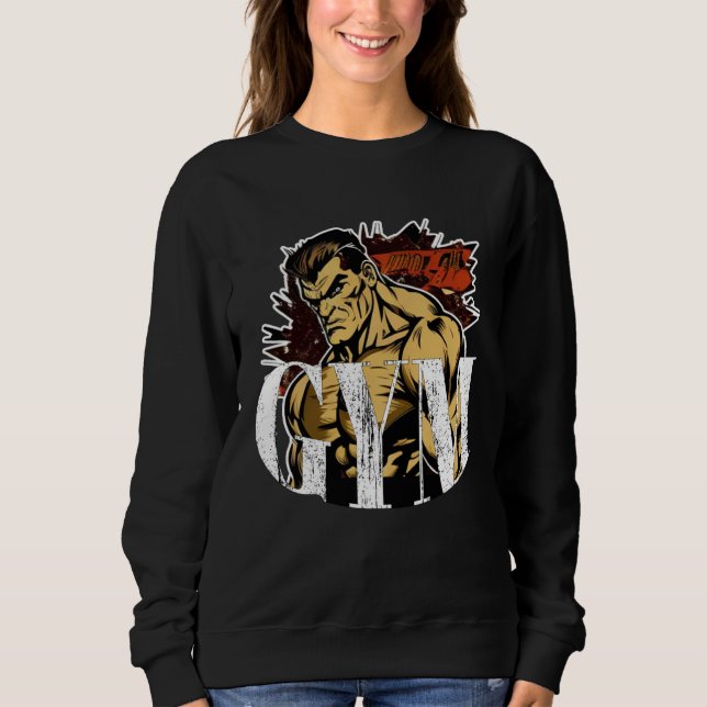 Sweatshirt Bodybuilding Gorilla Gym Fitness Beast  3 (Devant)
