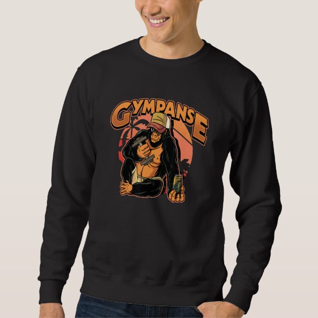 Sweatshirt Bodybuilding Gym Gympanse Fitness (Devant)