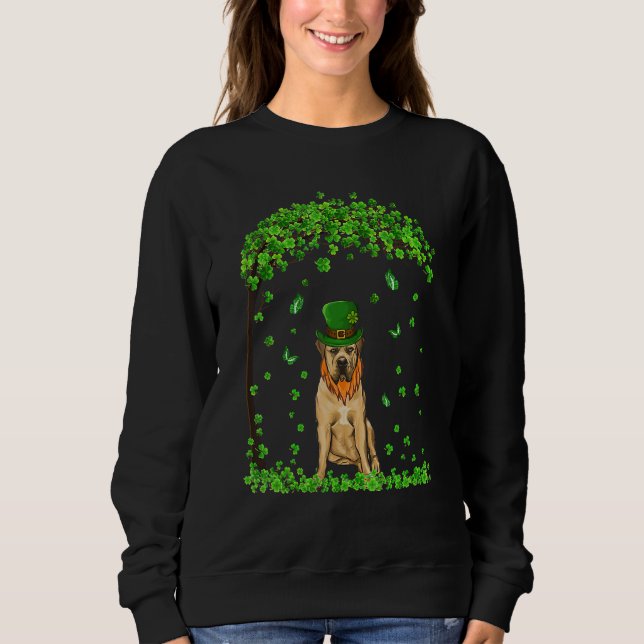 Sweatshirt Boerboel St Patricks Day Lover Irish Shamrock Dog  (Devant)