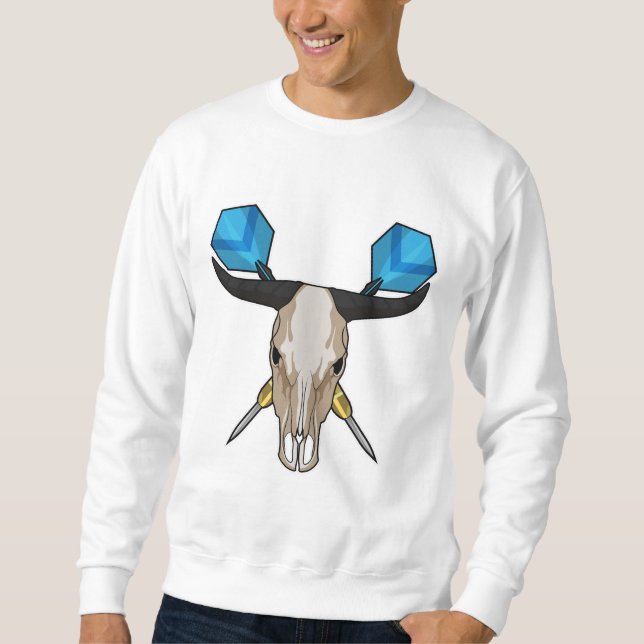 Sweatshirt Bœuf aux fléchettes avec fléchette (Devant)