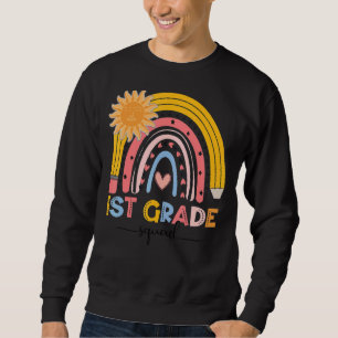 Sweatshirt Boho Arc-en-ciel 1ère classe Enseignant Premier jo