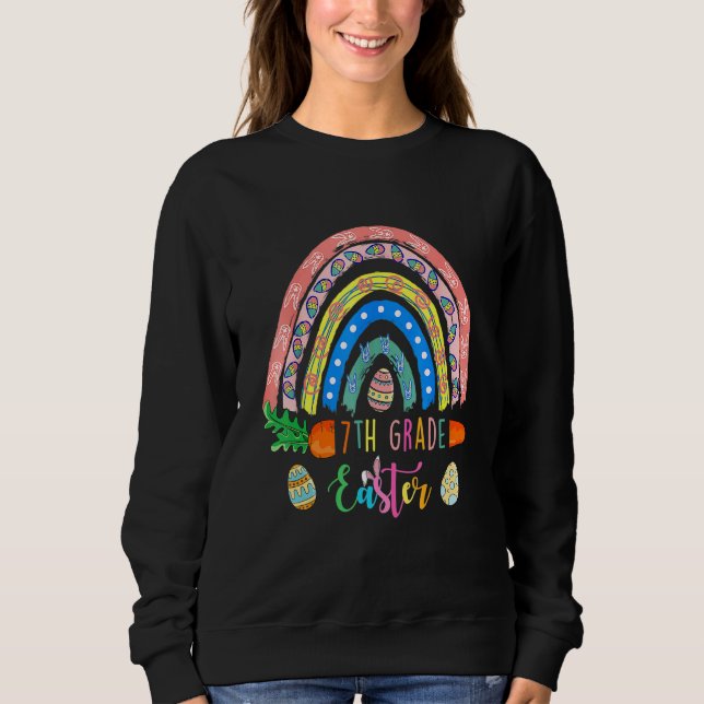 Sweatshirt Boho Boho Rainbow Happy E (Devant)