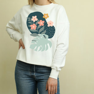 Sweatshirt Boho chic moderne hiver floral Femmes