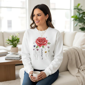 Sweatshirt Boho Floral Mama Rose Flower Mother’s Day Gift