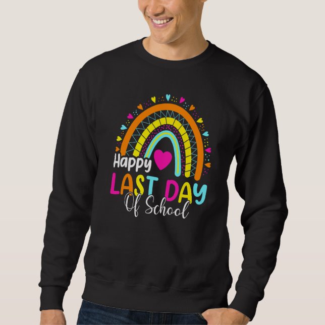 Sweatshirt Boho Rainbow Joyeux Jour De L'École Enseignant Stu (Devant)
