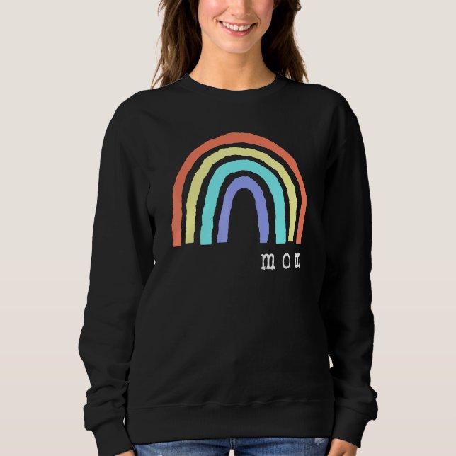 Sweatshirt Boho Rainbow Mom Pride Lbgtqia (Devant)