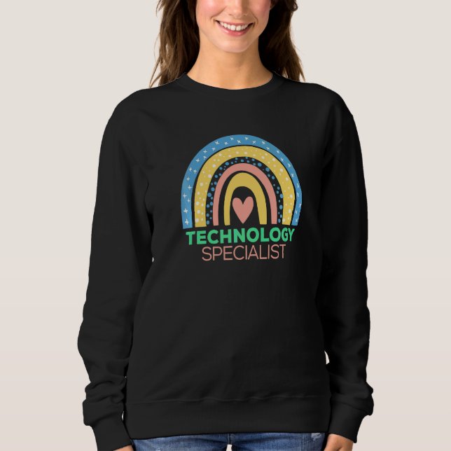 Sweatshirt Boho Rainbow Stem Enseignant Technologie Équipe Te (Devant)