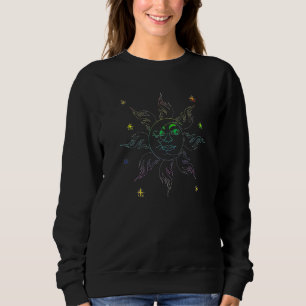 Sweatshirt Boho Soleil Lune Corps Céleste Astronomie Univers