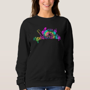 Sweatshirt Boho Tie Dye Rainbow Speducator Life Enseigner l'a