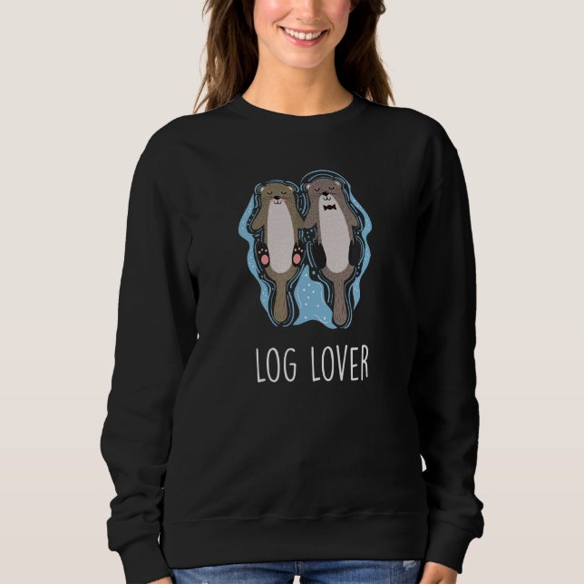 Sweatshirt Boire Animaux de mer Otter Marine Créature Loupe d (Devant)
