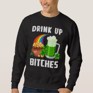 Sweatshirt Boire jusqu'à Bière Shamrock Lucky Charm Funny St 