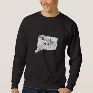 Sweatshirt Boisson Connecticut local en état de détresse